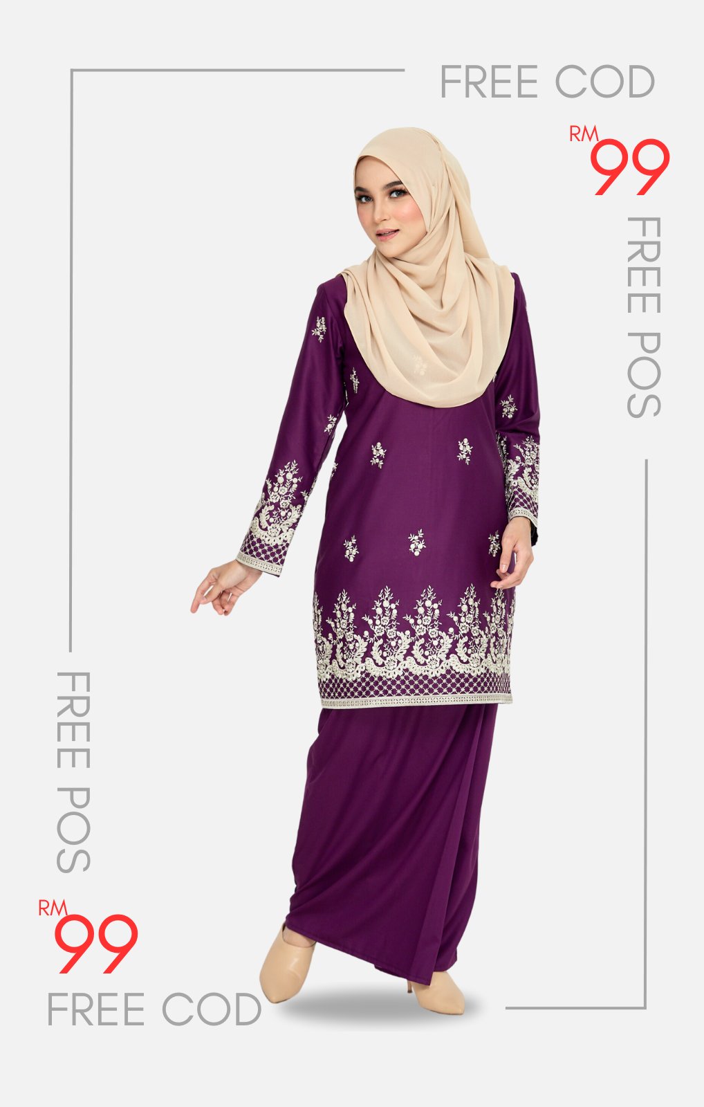 Sakura | Baju Kurung Moden Embroidery